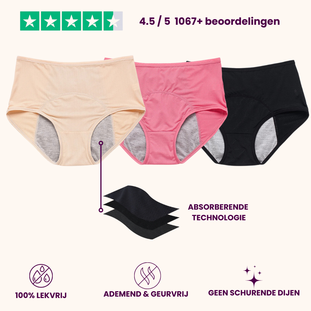 VitalDry® | Lekvrij Ondergoed (5-pack) ||