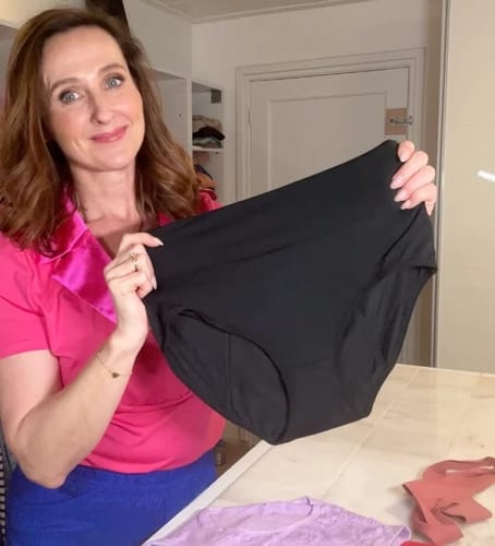 Happy customer with product